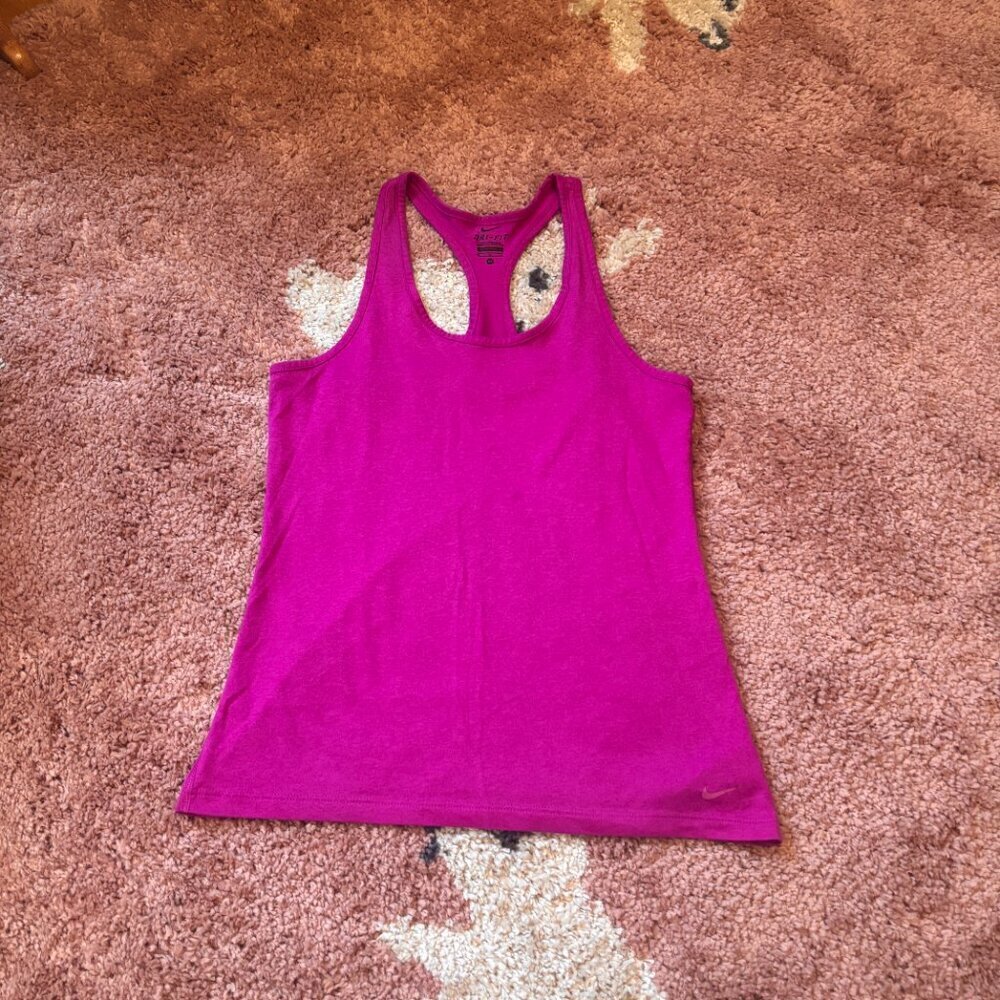 Nike Women's Dri-FIT Balance Hot Pink Tank Top - Size M Athletic - Picture 2 of 6